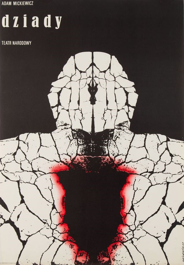 Forefathers’ Eve (Dziady) — Original Polish Theatre Poster (Roman Cieślewicz, 1967)