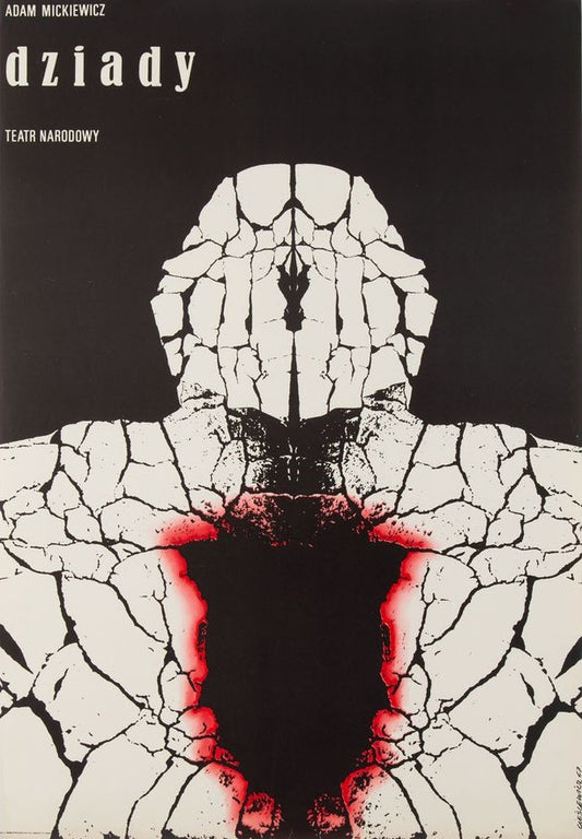 Forefathers’ Eve (Dziady) — Original Polish Theatre Poster (Roman Cieślewicz, 1967)